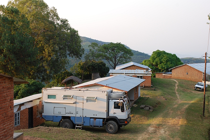 Unser unvorhergesehener Übernachtungsplatz kurz vor Livingstonia
