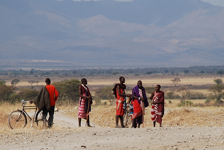 Massai bei Kwa Kuchinja in der Nähe des Tarangire Nationalparks