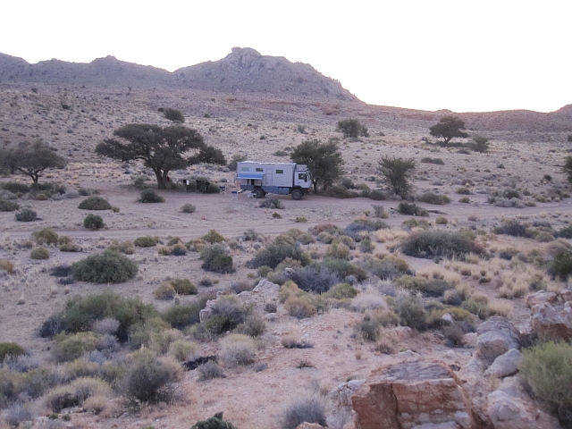 Die einsame Overflow-Campsite in Klein Aus Vista