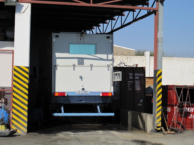 Obelix in der Waschbox bei MAN