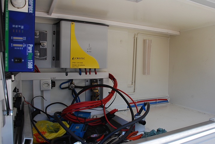 Der Technikschrank ohne Batterien und Gestell