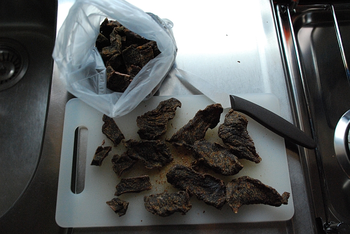 Sieht wieder fein aus, unser fertiges Biltong