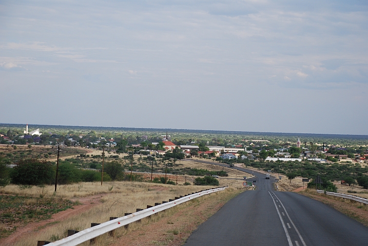 Gobabis, der einzige grössere Ort auf dem Weg an die Grenze