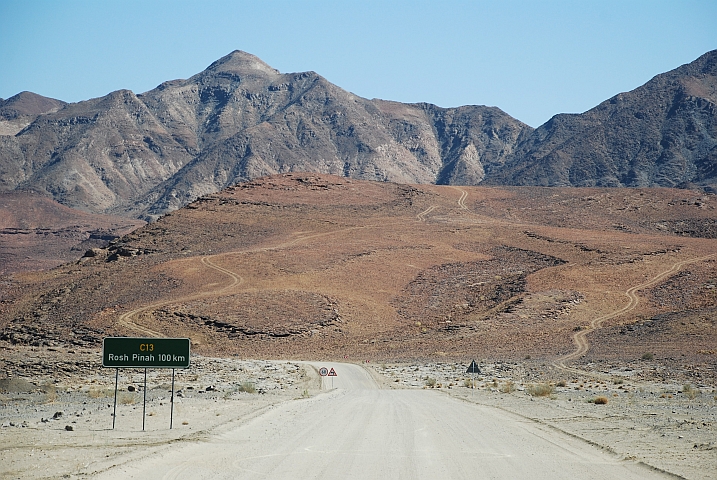 Tolle Landschaft im Orange Tal auf dem Weg nach Rosh Pinah