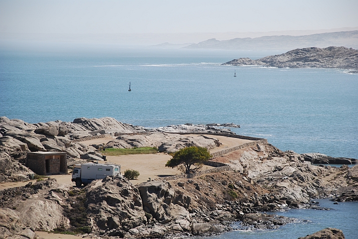 Der romantische, aber windige Shark Island Campingplatz