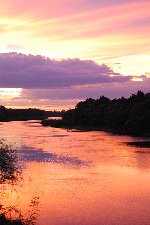 Abendhimmel im Sambesi
