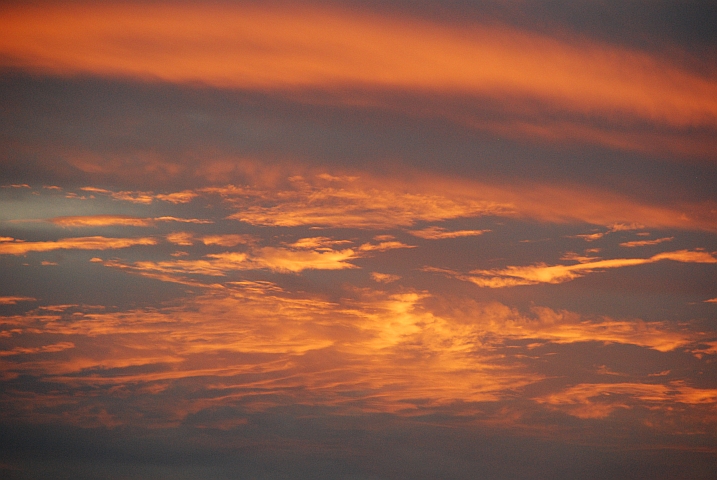Farbige Wolken am Abendhimmel