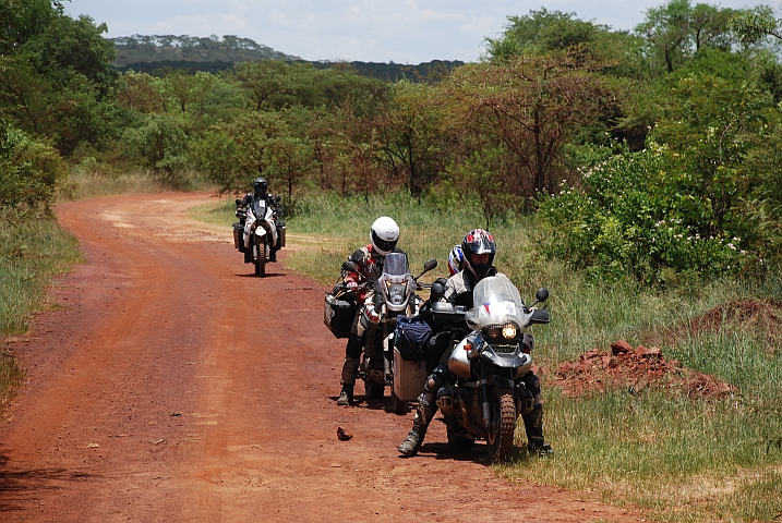 Die Gruppe der tschechischen Motorradfahrer