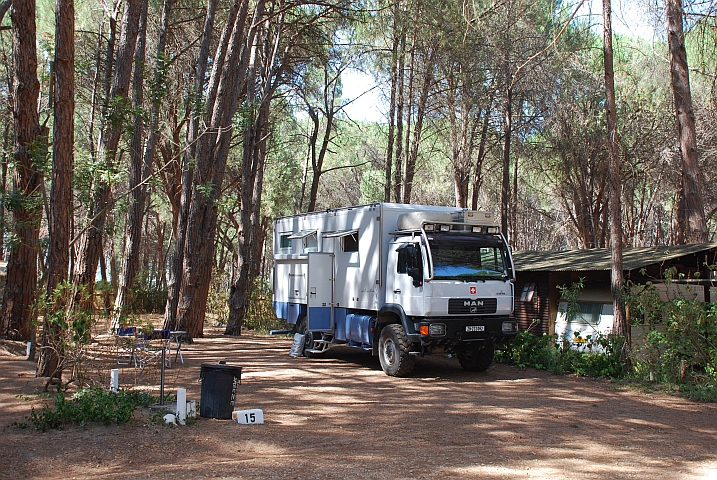 Obelix auf dem Mountain Breeze Caravan Park