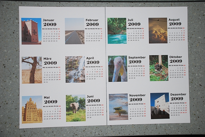 Isabellas Kalender im Entstehen