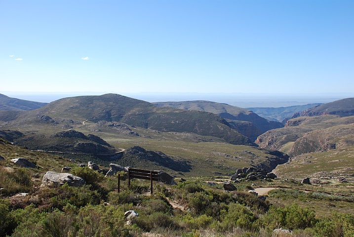 Aussicht vom Swartbergpass nach Noden