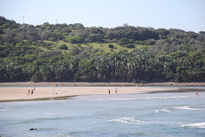 Der flache Strand in Gonubie