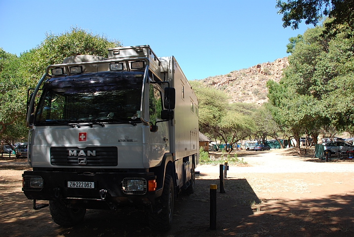 Der grosse Caravan Park in Tshipise