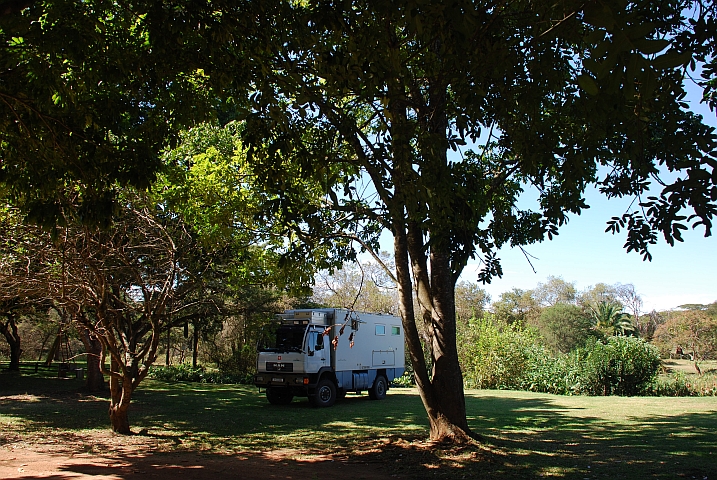 Obelix auf dem Campingplatz in Louis Trichardt
