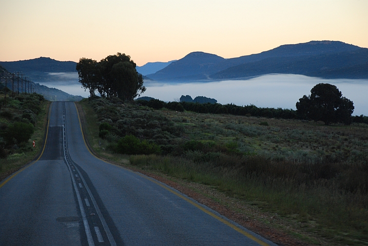 Morgennebel über dem Olifants bei Citrusdal