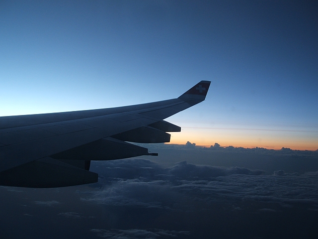 Swissflügel irgendwo über Afrika