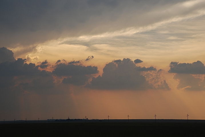 Gewittrige Abendstimmung auf dem Weg nach Heilbronn in der Free State Provinz