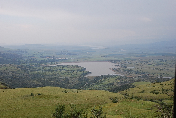 Blick vom Oliviershoek Pass hinunter nach KwaZulu Natal