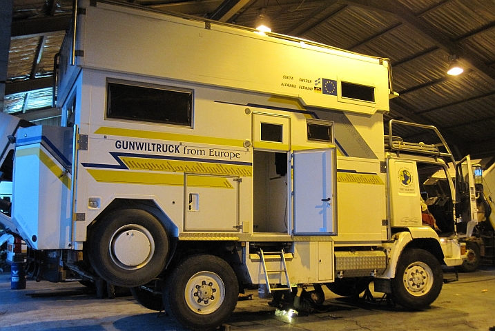 Der Gunwiltruck in der Garage in Vereeniging
