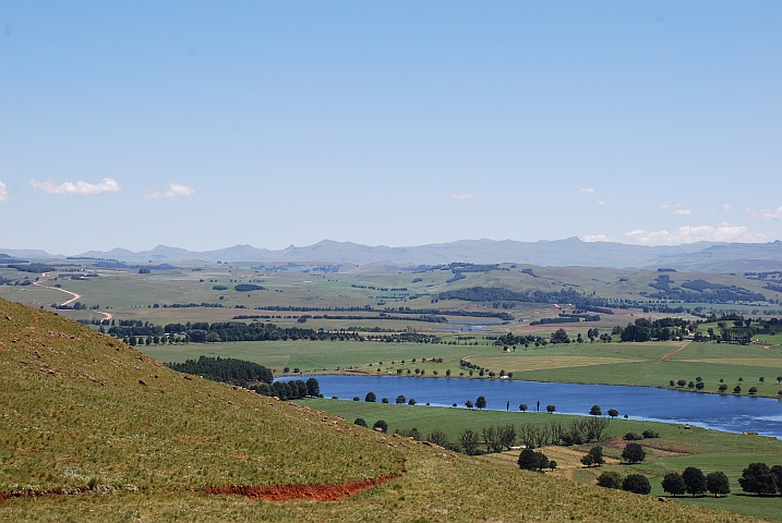 Bilderbuchlandschaft in der Nähe von Himeville