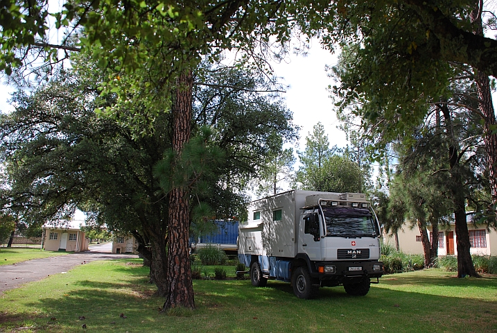 Auf dem etwas eigenartigen Caravanpark in Matatiele