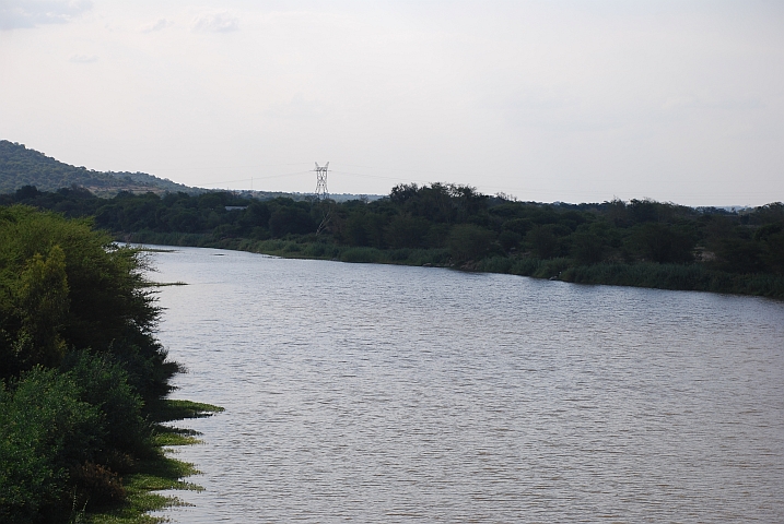 Der Limpopo, die Grenze zwischen Simbabwe und Südafrika