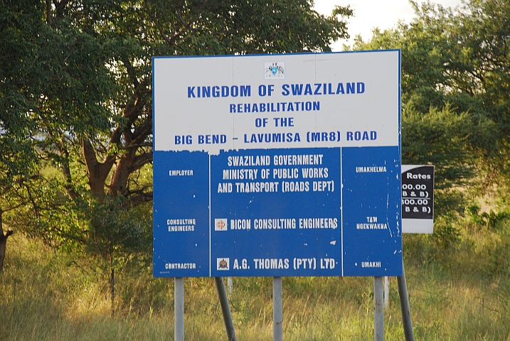 Strassenbauprojekt-Tafel