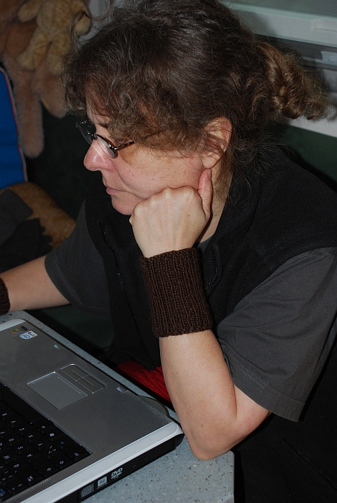 Isabella beim Homepage updaten