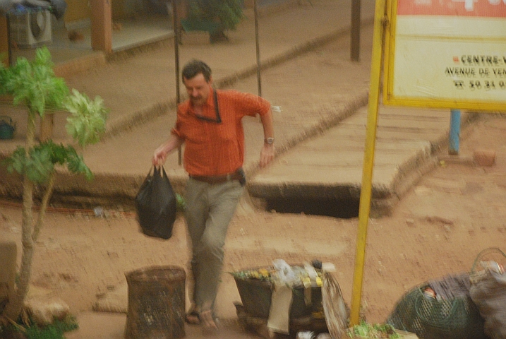 Thomas auf der Flucht vor dem Gewitter