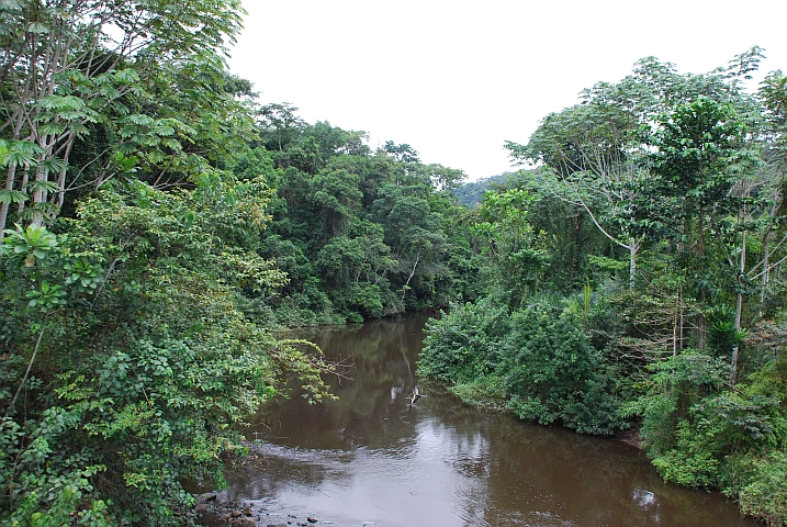 Der Lara-Fluss südlich von Mitzic