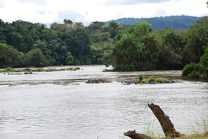 Ogooué-Fluss beim Camp der “Société des bois de Lastourville“