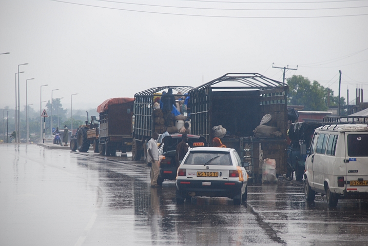 Wir verlassen Tamale bei Regen
