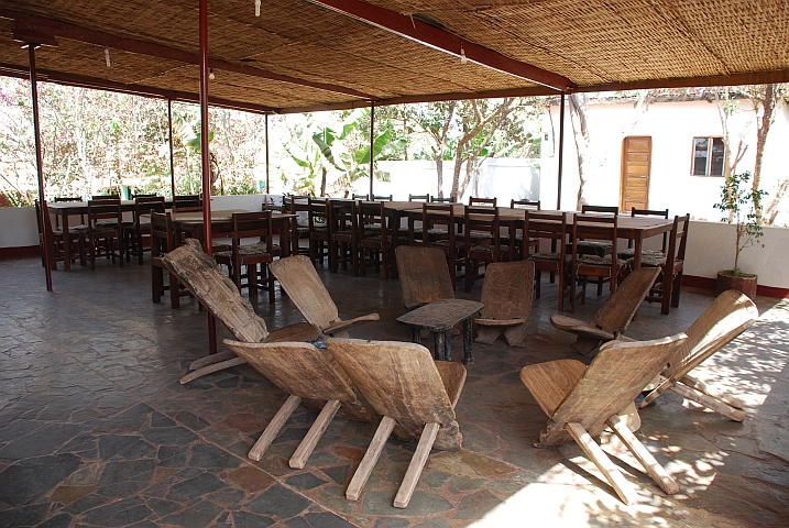 Die Terrasse des Hotel Tata in Labé