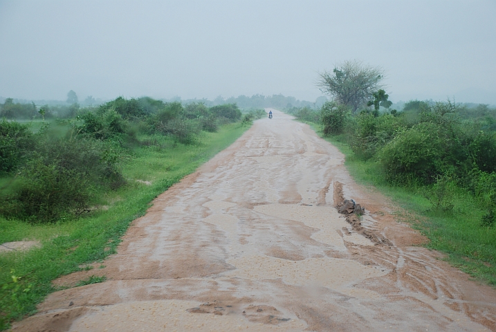 Glitschige Piste nach Mora