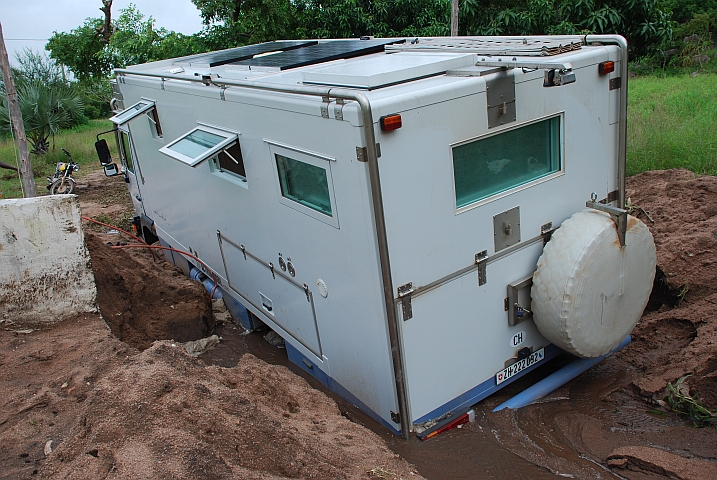 Der Morgen danach: Obelix mit Sand eingeschwemmt
