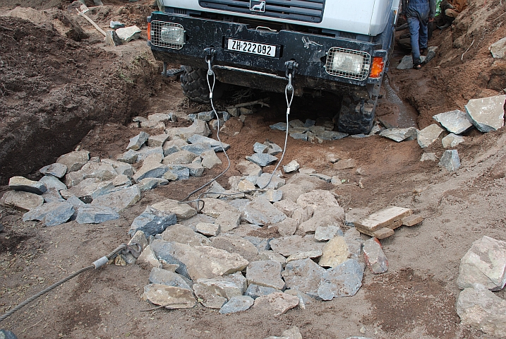 Die Steinrampe ist gebaut