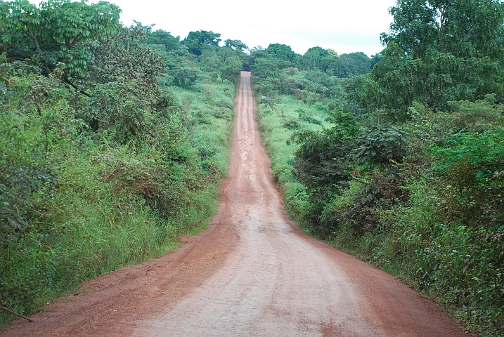 Die Piste einige Kilometer vor Garoua-Boulaï