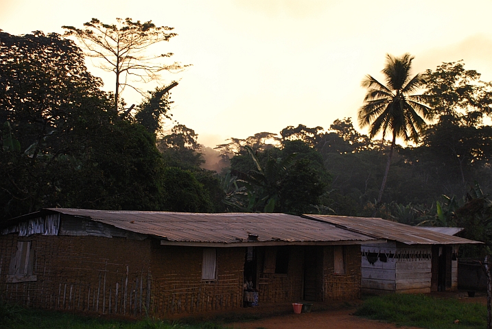 Feuchte Abendstimmung im Grenzort Ambang-Minko’o
