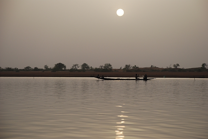 Abendstimmung am Bani in Teriya Bugu