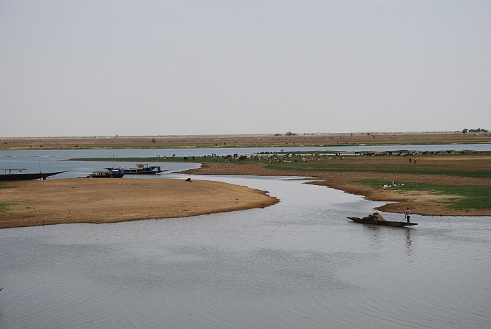 Der Hafen von Tombouctou liegt einige Kilometer entfernt bei Korioumé