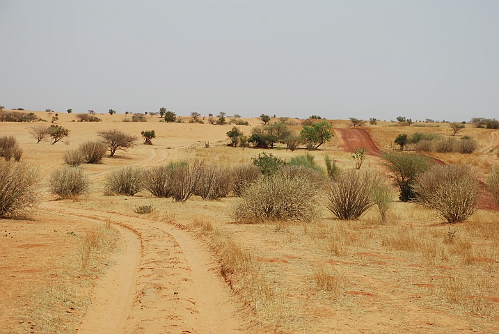 Sandige Nebenpiste neben dem Wellblech zwischen Tombouctou und Douentza