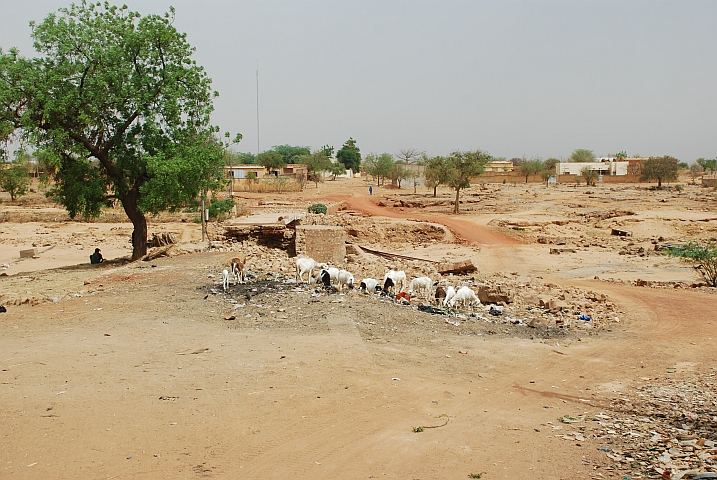Weggespülte Brücke in Bandiagara