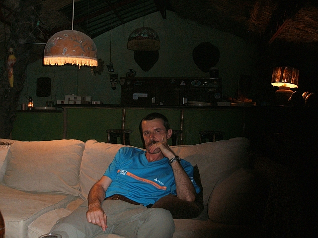 Thomas in der stimmungsvollen Bar im Le Cactus