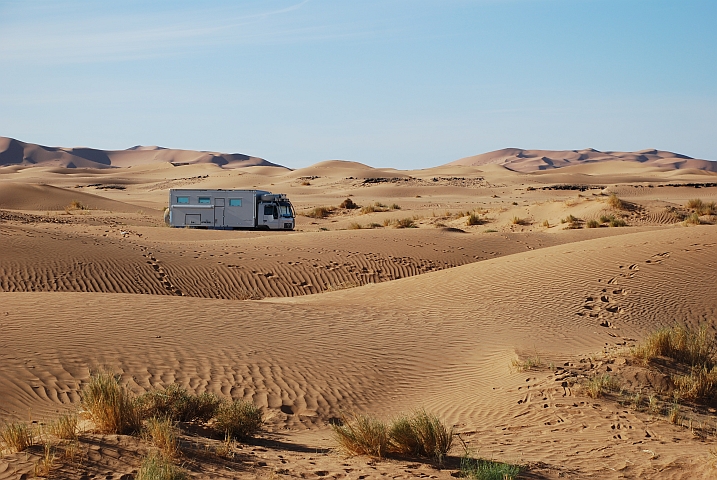 Unser Camp auf der Ostseite des Erg Chebbi