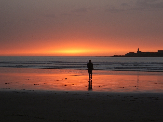 Sonnenuntergang in Essaouira und Thomas