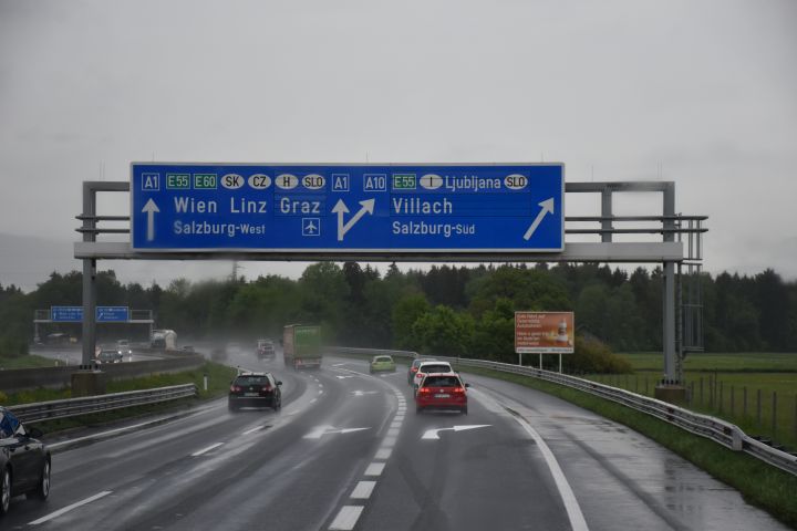 Wegweiser: Rechts ab Richtung Balkan