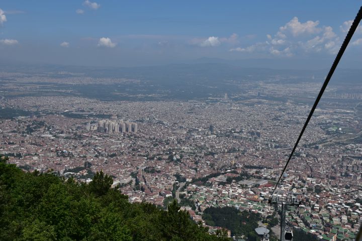 Die Millionenstadt Bursa von oben