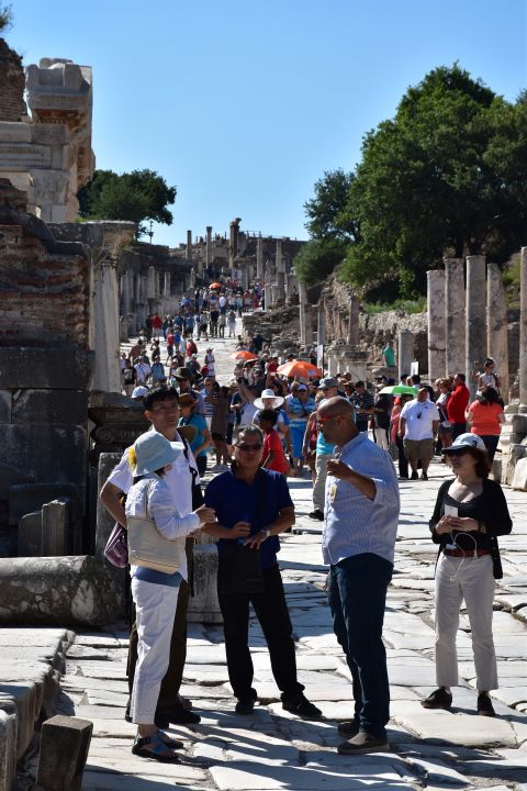 Touristen in Ephesos