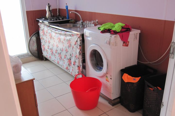 Hier werden sonst Fussballtricots gewaschen