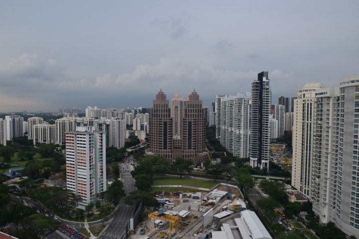 Aussicht aus unserem Hotelzimmer, unter anderem auf die U-Bahn Baustelle